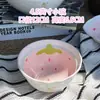 Tigela de Cerâmica Rosa Morango Fofa para Casa Tigela de Sopa Tigela de Macarrão Tigela de Salada Frutas Prato de Legumes Tigela de Arroz Prato de Peixe Prato de Dumplings