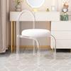 Silla de Maquillaje de Lujo Ligero para Celebridades de Internet para Uso en Casa, Silla Perezosa con Respaldo de Almacenamiento para Dormitorio, Taburete de Tocador, Taburete de Almacenamiento para Manicura