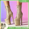 Sapatos de Casamento Botas Curtas Cadarço Especial Comércio Exterior 34 Performance Importado 43 tamanho grande Lantejoulas Tubo de Aço Sapato de Dança Tamanho Novo Feminino