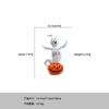 Adornos de calabaza y calavera para Halloween, decoraciones creativas de fantasmas blancos, artesanías de resina con tocones de fantasmas.