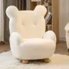 Silla de Lana de Cordero de Moda Oso Dibujos Animados Infantiles Taburete Sofá Infantil Individual Mini Sofá Perezoso Lindo