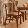 Silla de Comedor Nórdica de Madera Maciza 2026 Modelo Nuevo con Respaldo, Silla para Mesa de Comedor para Comedor del Hogar, Silla Color Nogal