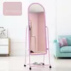 Espejo de cuerpo entero tienda de ropa espejo de probador espejo móvil de pie en el suelo espejo de cuerpo entero para el hogar espejo de pared espejo de pie para dormitorio de dormitorio