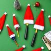 Decorações de Natal mini chapéu de Natal tampa de garrafa de vinho de Natal chapéu flanela chapéu pequeno faca e garfo capa