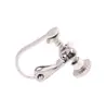 Accesorios para pendientes clip de oreja de tornillo elástico ajustable clip de oreja de acero inoxidable 316 convertidor de clip de oreja sin agujero en la oreja clip de tornillo