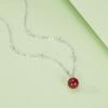 Collar de Plata S925 Nicho Estilo Nacional Ágata Roja Natural para Mujer Nuevo Estilo Chino Cadena Clavícula Jade Pequeño Joyería Fina Venta al por Mayor