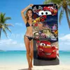 Toalla de Playa para Niños con Temática de Dibujos Animados Cars Mcqueen Toalla de Playa para la Costa Toalla de Baño de Microfibra
