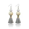 Pendientes de Borlas Europeos y Americanos de Estilo Étnico Transfronterizos Amazon, Pendientes de Botón de Semillas Únicos Hechos a Mano de Alta Gama, Accesorios para Mujer de Nicho