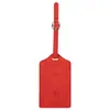 Etiqueta de equipaje fabricante pase de abordar avión cuero suave PU letrero de información de maleta logo en relieve etiqueta de equipaje de cuero