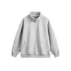 Sudadera con capucha americana de media cremallera y cuello alto para hombre 2026 Nuevo Otoño Invierno Estilo Perezoso Holgado Top Casual Holgado Chaqueta