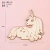 Animal Criativo DIY Madeira Embrião Branco Artesanal Fichas de Madeira Dinossauro Fichas de Madeira Brinquedos de Educação Infantil para Crianças Fichas de Madeira Graffiti Artesanal