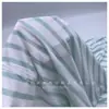 278 # Tela de Punto Jersey de Algodón Imitación con Bastidor de Tiro Rayas Dobles de Colores 180g Tejido de Punto Primavera y Verano Camiseta Básica Rayada de Colores