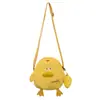 2024 Nuevo Bolso de Hombro Japonés Lindo Feo Lindo Divertido Personalizado Dibujos Animados Pato Amarillo Suave Bolso Cruzado para Niña