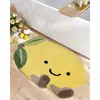 Alfombrilla de Piso Estilo Ins Fresca y Sencilla Imitación de Cachemir Fruta Alfombrilla para Pies Absorbente de Baño Alfombrilla Decorativa para Pies junto a la Cama de Dormitorio Venta al por Mayor