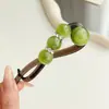 Grampo de Cabelo Simples de Verão que Não Dobra para Mulheres com Cabelo Grosso, Pente de Cabelo de Pedraria de Alto Padrão