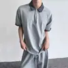 Camiseta Miu Style Falsa de Duas Peças, Camisa Polo de Manga Curta para Homens e Mulheres, Marca Tendência de Verão, Design Patchwork Xadrez, Top Versátil, Tendência