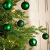 Bola navideña de plástico galvanizado de 8 cm, bola de polvo pegajoso dorado, bola de azadón, bola brillante, colgante, suministros festivos, decoración de ventanas