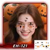 2025 Novos Adesivos de Tatuagem de Halloween Transfronteiriços Adesivos de Cicatriz para Rosto à Prova d'Água Adesivos de Cicatriz Engraçados de Terror de Halloween