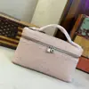 Lp19 Bolso de Mano de Cuero Genuino Modelo Nuevo Gigi Mismo Estilo Kelly Cuadrado Caja Bolsa de Maquillaje Lujo Ligero Gama Alta Francés Bolso de Hombro