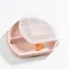 Plato para bebé, charola para comida de bebé, plato dividido de silicona tipo ventosa para autoalimentación, vajilla infantil, plato anticaídas