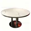 Sofá de Cabine Semicircular de Aço Inoxidável de Luxo Leve para Celebridades da Internet, Conjunto de Mesa e Cadeiras Comerciais para Restaurante de Hot Pot