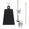 Suporte de cowbell de 7 polegadas acessórios de instrumento de percussão clipe de cowbell, suporte de cowbell de tambor padrão ajustável