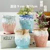 Vaso de flor de suculenta em cerâmica com prato, oferta especial, diâmetro grande, tamanho grande, vaso criativo para suculentas de casa