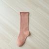 Meias Femininas de Meia Panturrilha de Algodão Puro, Meias Brancas Versáteis e da Moda de Meia Panturrilha, Meias Longas de Algodão para Outono e Inverno para Mulheres
