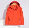 Jaqueta de Outono e Inverno com Logotipo, Três-Em-Um Removível, Forrada com Lã, Jaqueta de Montanhismo à Prova de Vento, Roupa de Trabalho Estampada e Bordada, à Prova de Frio