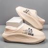 Novos sapatos acolchoados de algodão à prova d'água, chinelos masculinos acolchoados de algodão com salto, sala de inverno, forrados com lã, para casa, sensação quente, chinelos de lã para pais e filhos