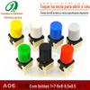 Guozhi tampa de chave eletrônica A06 cilíndrica 6*7 com tampa de interruptor 8.5*8.5 8*8 7*7 5.8*5.8