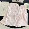 Pijama Lindo de Dibujos Animados para Mujer, Cardigan Delgado de Algodón Nube con Lunares para Primavera y Otoño, Manga Larga y Pantalones, Conjunto Holgado para el Hogar