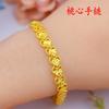 Pulseira Sha Gold Amor Borboleta Moda Feminina Pulseira de Flor Duradoura Cobre Fino Banhado a Ouro Imitação de Joias de Ouro