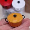 Casa de bonecas mini simulação panela de sopa com alça binaural ob11 miniatura cena de cozinha adereços para fotos modelo acessórios