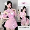 Coqueteo Lencería Sexy Escote Profundo V Nalgas Expuestas Traje de Sirvienta Deseo Puro Uniforme de Juego de Roles Tentación Traje Libre 2696