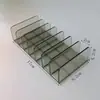 Caja de Almacenamiento Transparente de Acrílico para Sombras de Ojos y Medicamentos Soporte de Exhibición para Compactos de Polvo Tarjeta de Negocio para Esmalte de Uñas Titular de 7 Compartimentos