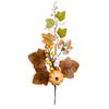 Accesorios de simulación de esquejes de hojas de arce Festival de la cosecha de Halloween Decoración de Acción de Gracias Hoja de arce Calabaza Girasol Esquejes de hojas de arce
