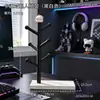 Atractivo soporte de manija para estante, base creativa agrietada, estante de almacenamiento y exhibición de manijas de escritorio para e-sports, pieza decorativa