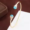 Pulsera abierta ajustable de diseño de micrófono moderno, pulsera de marca nicho de lujo ligero para mujer, estilo ins de alta gama