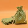 Amazon en stock 10*14 bolsa de algodón y lino estampada bolsa de regalo para dulces bolsa de embalaje de regalo bolsita bolsa vacía