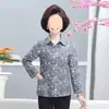 Camisa Floral da Mamãe, Camisa de Primavera e Outono, Camisa para Mulheres Idosas, Cardigã Casual de Algodão, Blusa Fina de Primavera e Verão