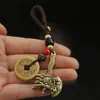 Chaveiro de Torneira de Latão Retrô Mais Vendido Cordão de Chave Trançado à Mão Pingente de Chave de Carro Original