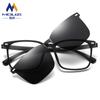 Os novos óculos de sol polarizados de uso duplo com lentes magnéticas TR90 para homens que dirigem um espelho podem ser equipados com óculos de sol para miopia