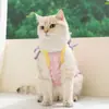 Ropa de Gato para Primavera y Verano con Colores Contrastantes, Cuadros Burbuja, Tirantes de Mariposa, Estilo Ins para Gatos Adultos, Gatitos y Gatos sin Pelo