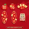Novos Adesivos Magnéticos para Geladeira e Portas com Caracteres de Bênção do Ano Novo Chinês, Decorações Criativas para o Ano do Cavalo, Couplets de Ano Novo e Decorações de Ano Novo
