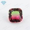 Huagang fertilizante gema quadrado sintético melancia turmalina vidro pedra bruta travesseiro gradiente fundo pontiagudo gema atacado BX05
