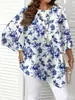 2026 Estação Independente Amazon Verão Novo Casual Versátil Moda Estampa Floral Gola Redonda Europeu Americano Mais Vendido