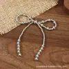 Accesorios de lazo de cuentas plateadas estilo coreano, accesorios para el cabello hechos a mano con cuentas, materiales de decoración para bolsos, materiales de adorno para zapatos al por mayor