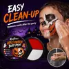 Paleta de Pintura Corporal Temática de Calabaza de Halloween KineShineX en Rojo, Negro y Blanco para Fiesta de Cosplay