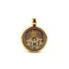 Xizang 1,5cm Aço Inoxidável Mini Pequeno Thangka Cinco Ye Huang Caishen Cinco Caminhos Caishen Thangka Pingente Caixa Gawu
